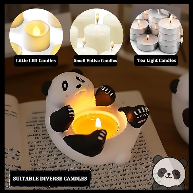 3D Gypsum Cartoon Panda Multifunctional Candle