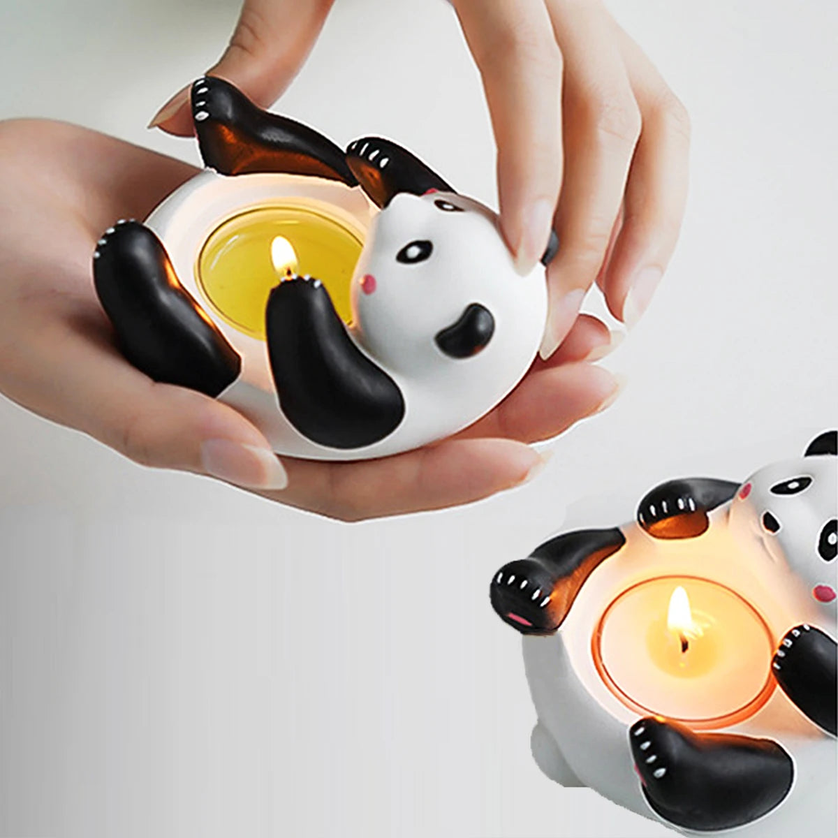 3D Gypsum Cartoon Panda Multifunctional Candle