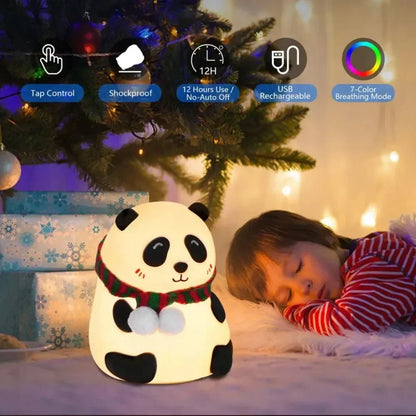 7-color USB Panda Night Light Timing