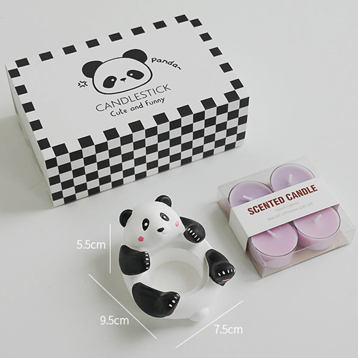 3D Gypsum Cartoon Panda Multifunctional Candle