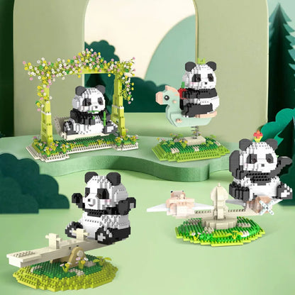 Panda Building Blocks Small Particle Holiday Gifts