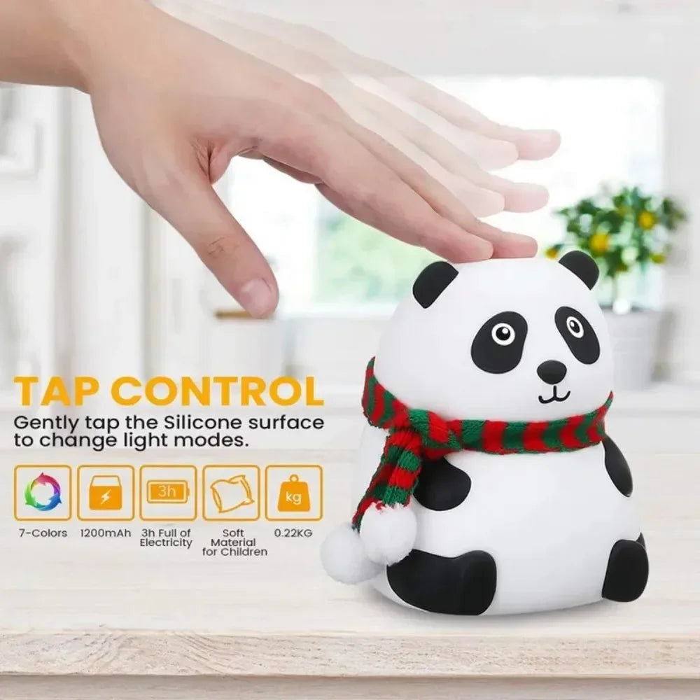 7-color USB Panda Night Light Timing