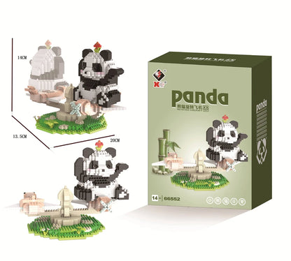 Panda Building Blocks Small Particle Holiday Gifts