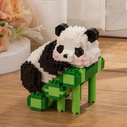 469Pcs Mini DIY 3D Creative Panda Micro Building Blocks