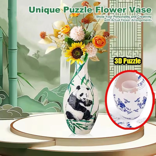 3D Puzzle Vase Blue and White Porcelain Design Kids Toys